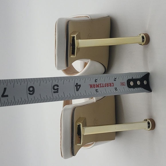 815- Mique Women's Sandals Heels White Color Size 6.5 NWT - Picture 6 of 9